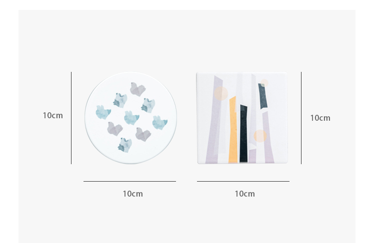 Cartoon Pattern Ceramic Coasters